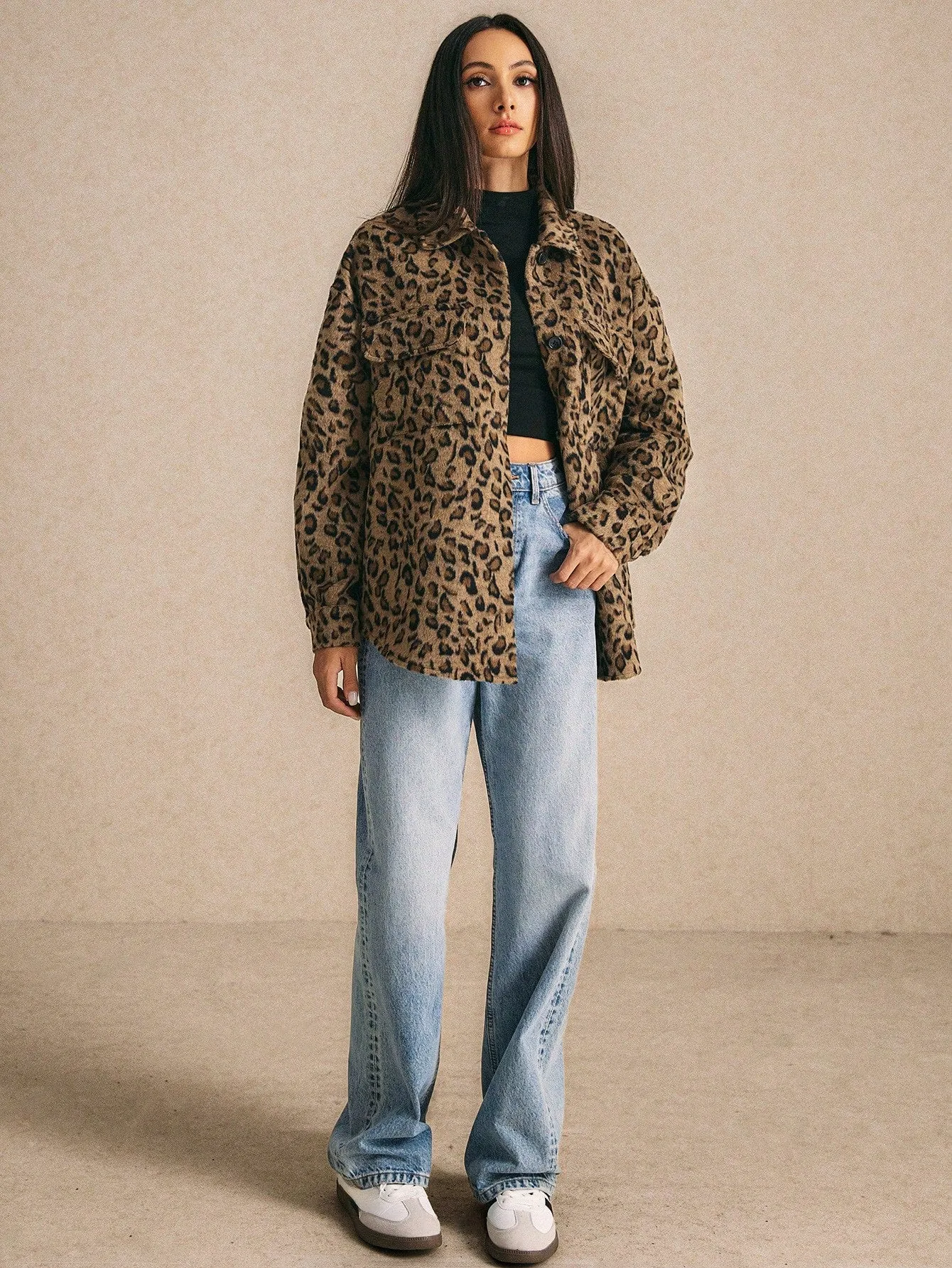 Brown Leopard Coat Leopard