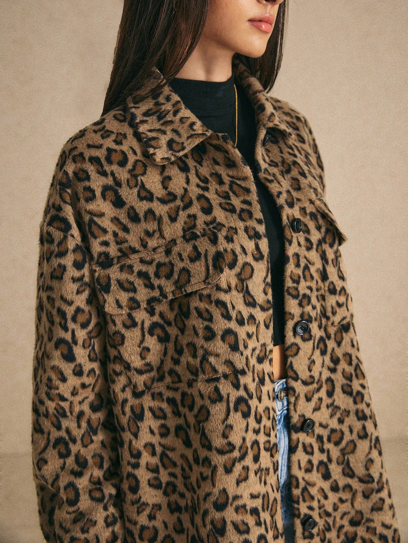 Brown Leopard Coat Leopard