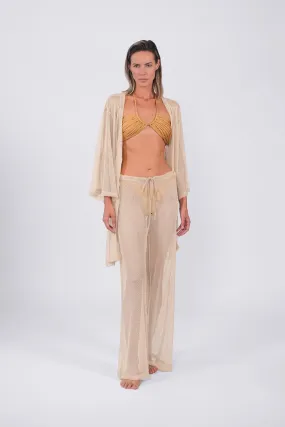 Buzios Shimmer Pants | Golden Beige