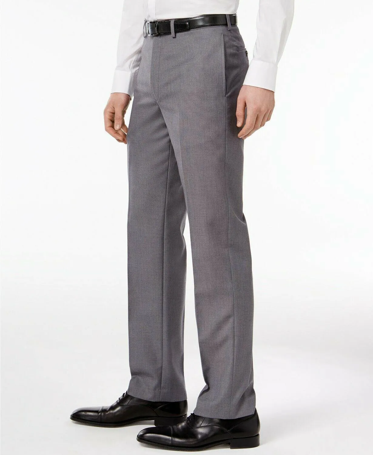 Calvin Klein Mens Slim fit Dress Pants 36 / 29 Grey Solid