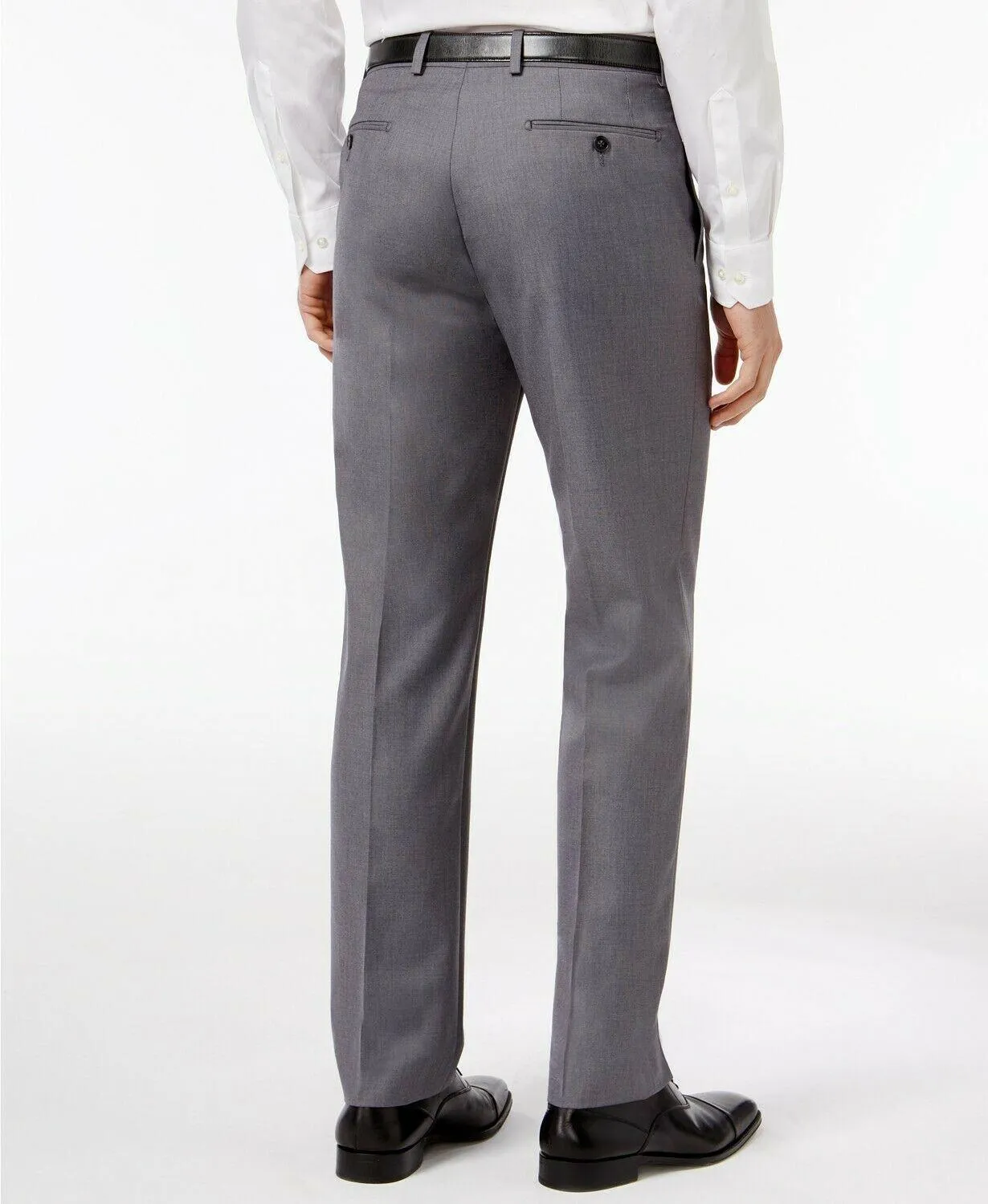 Calvin Klein Mens Slim fit Dress Pants 36 / 29 Grey Solid