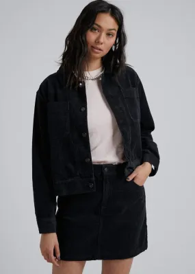 Cara Hemp Corduroy Jacket- Black