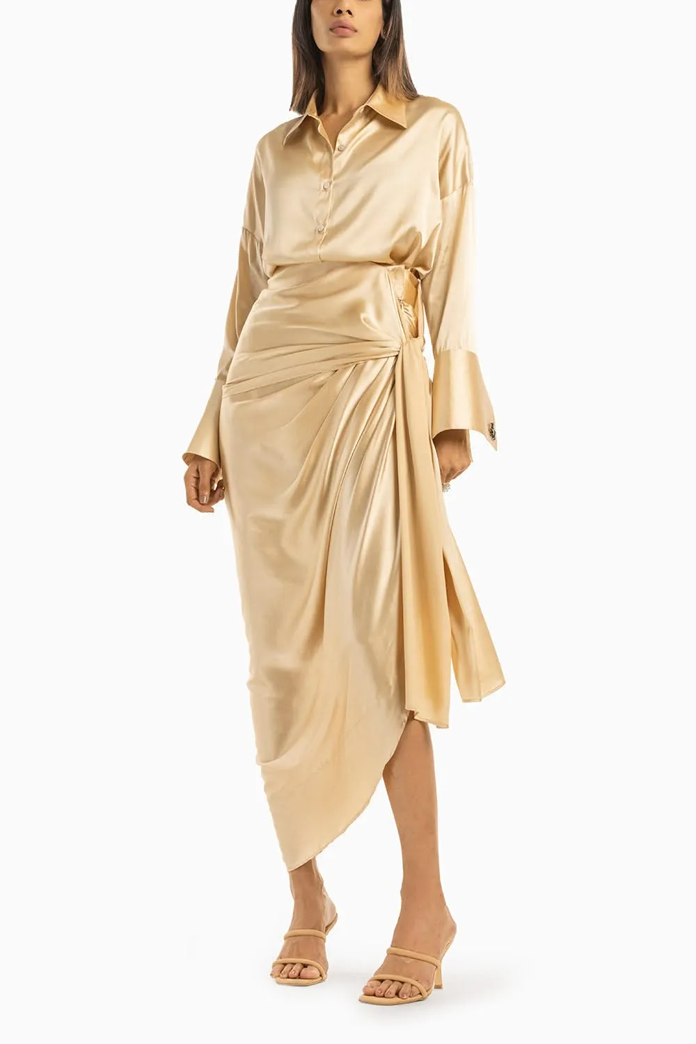 Champagne Tie Up Skirt