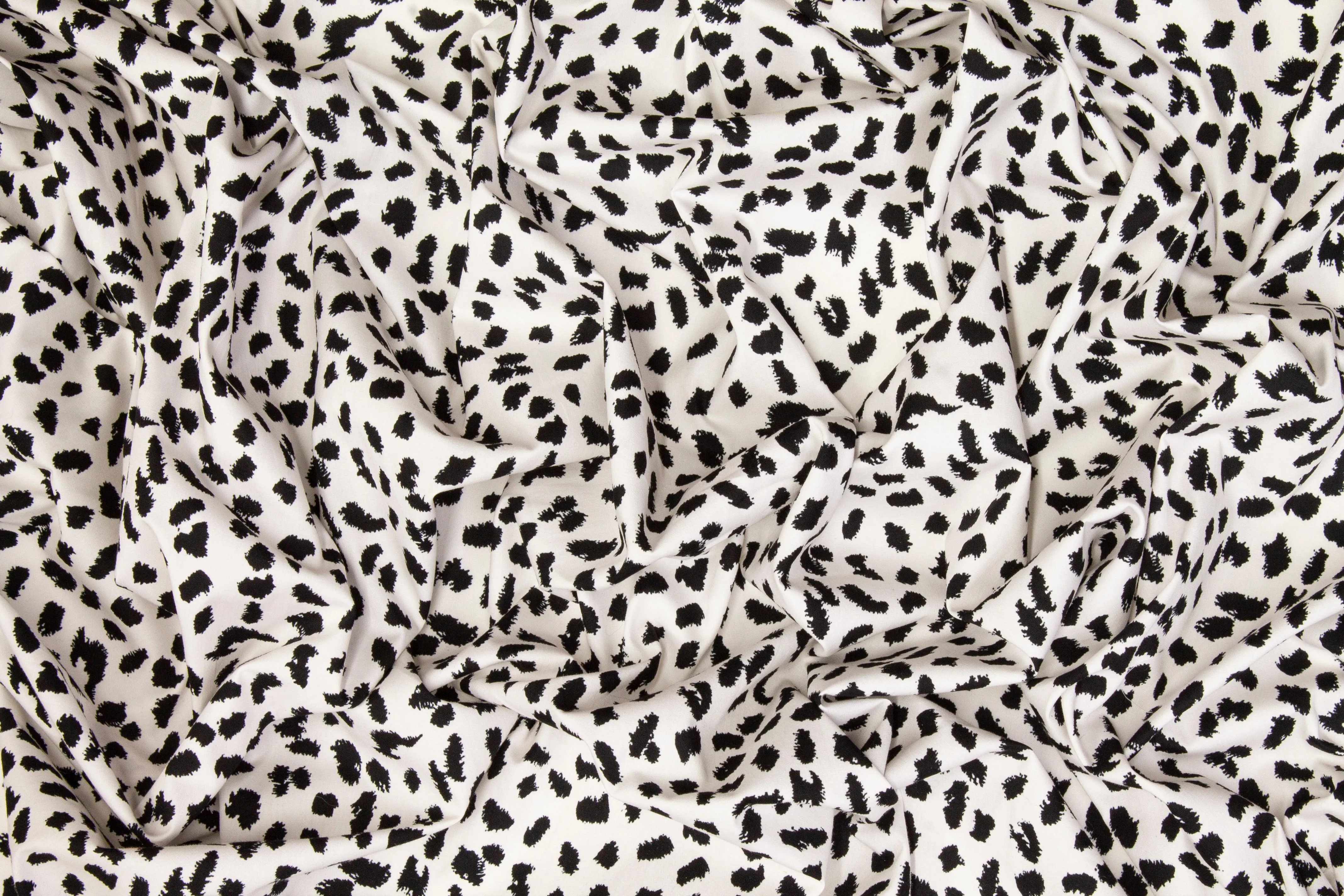 Cheetah Print Cotton - Black and Off White