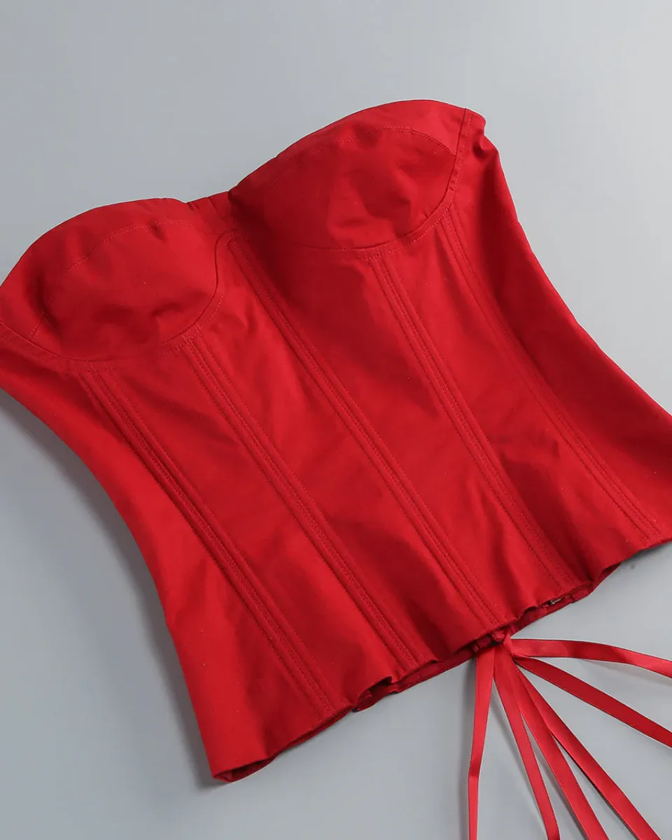 Clizia – Strapless corset top – Two-piece set