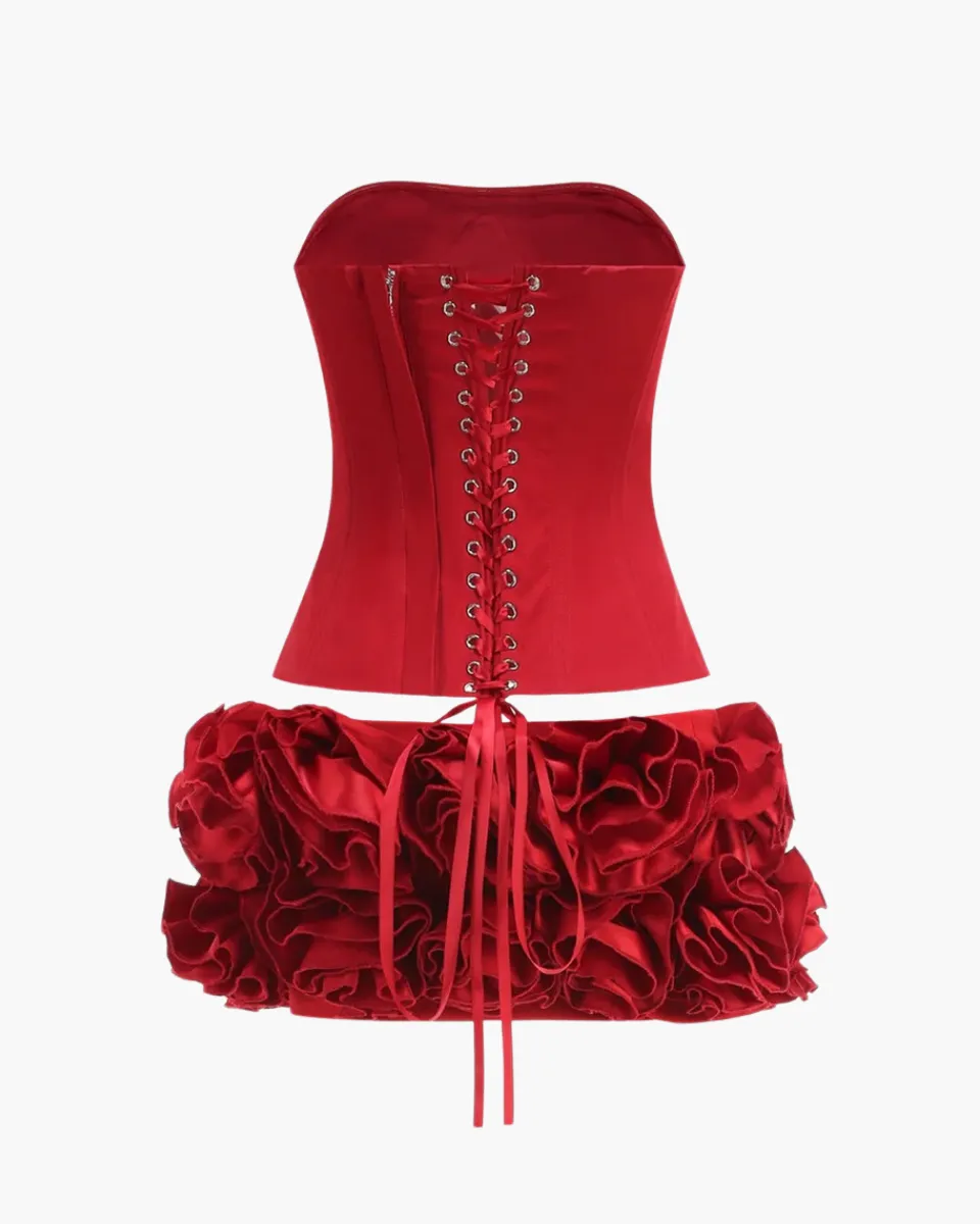 Clizia – Strapless corset top – Two-piece set