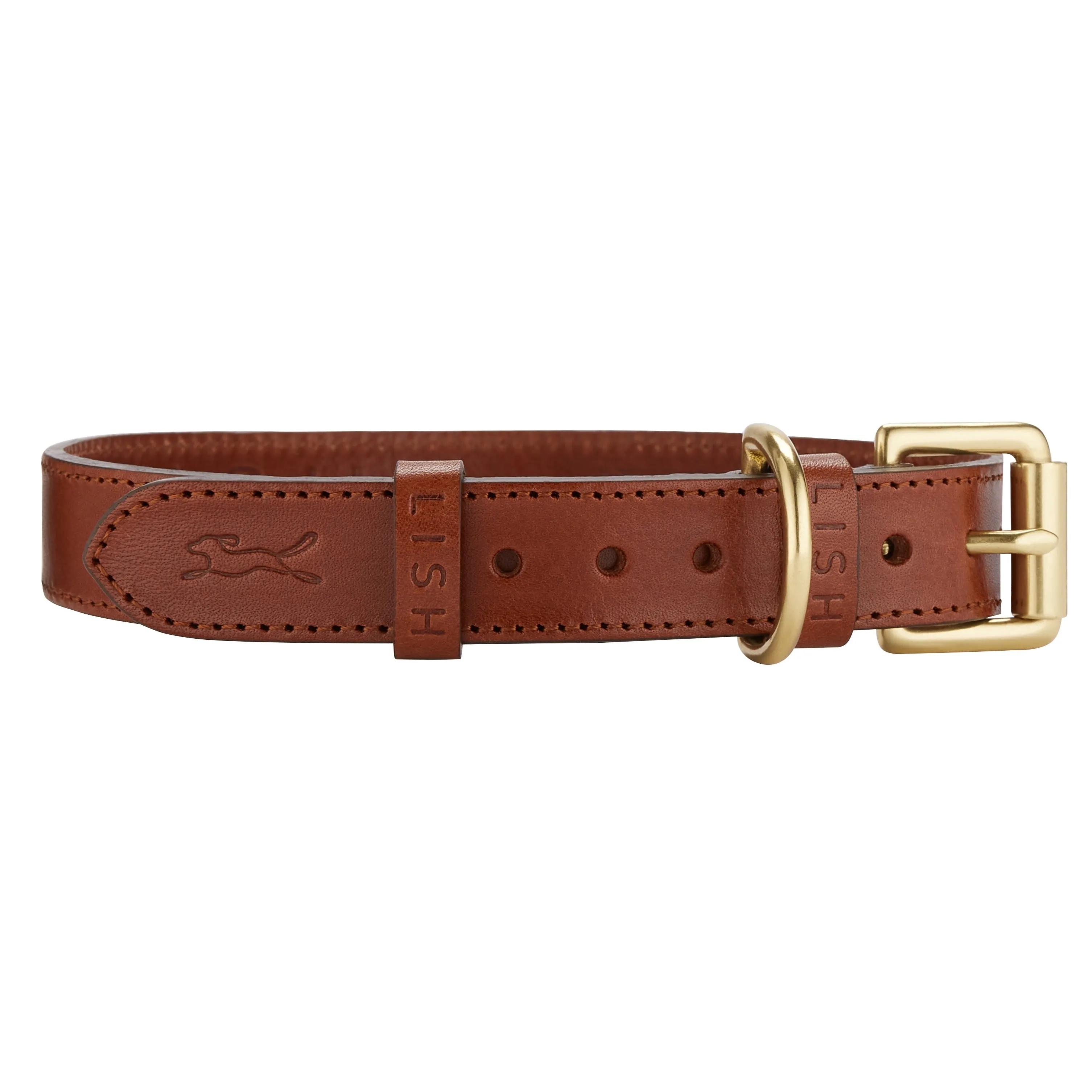 Coopers Toffee Brown Eco Italian Leather Dog Collar