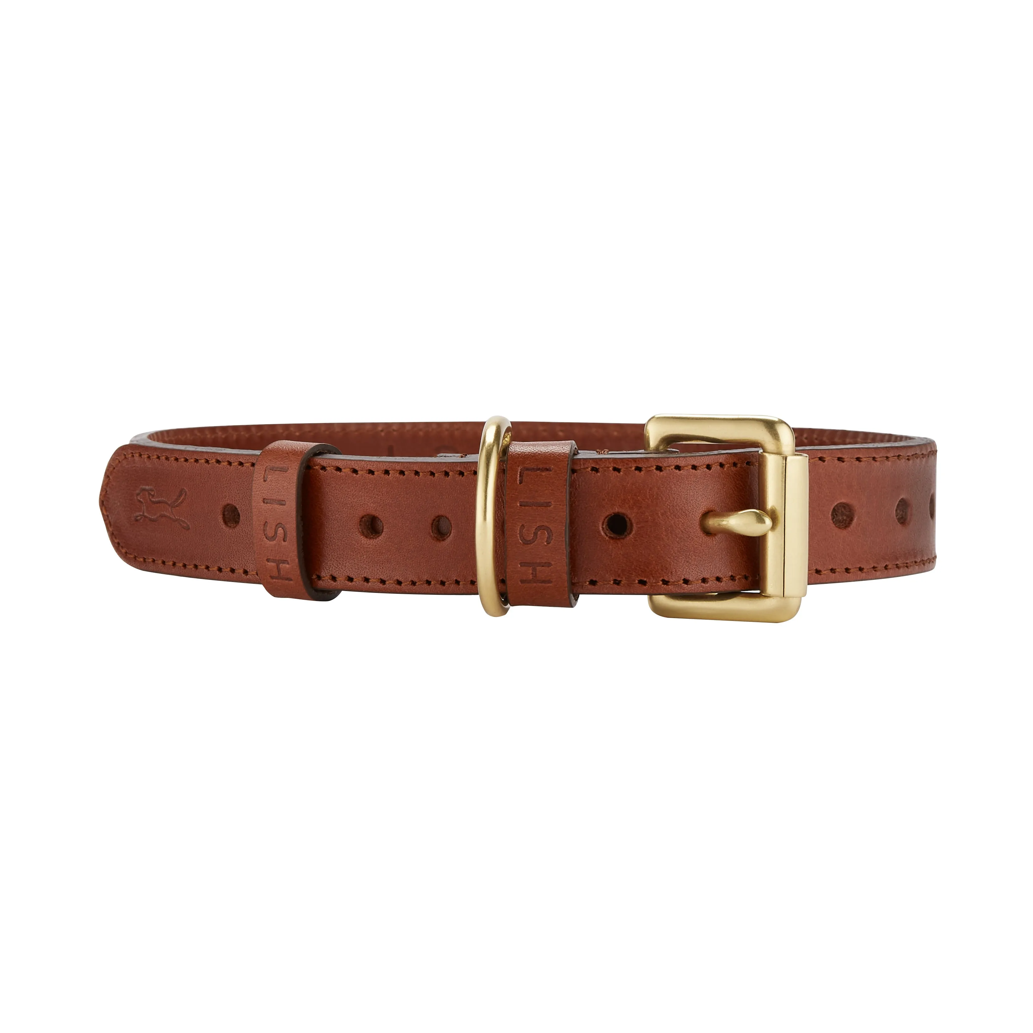 Coopers Toffee Brown Eco Italian Leather Dog Collar