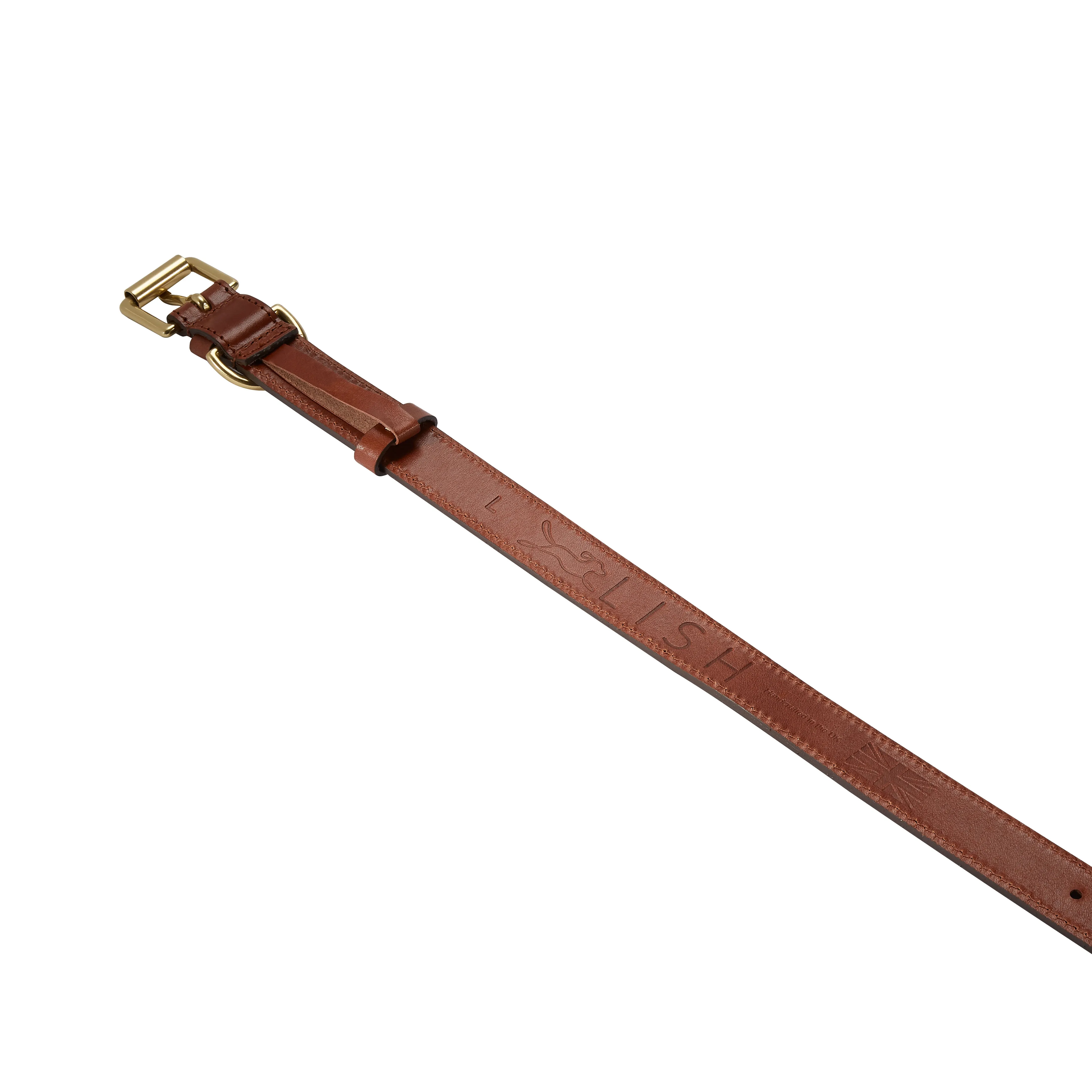 Coopers Toffee Brown Eco Italian Leather Dog Collar