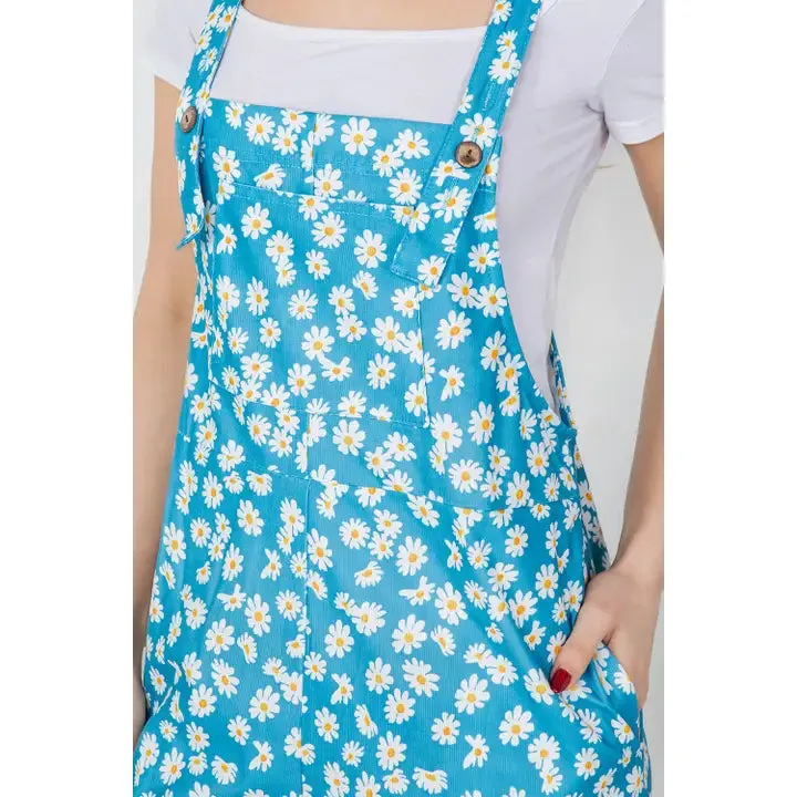 Daisy Flower Corduroy Overall
