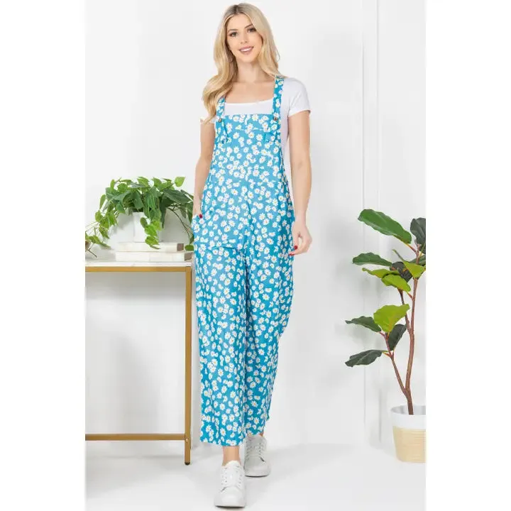 Daisy Flower Corduroy Overall