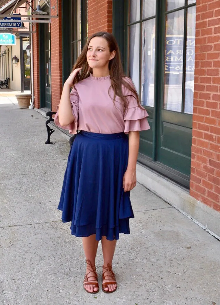 Destiny Skater Skirt- Navy