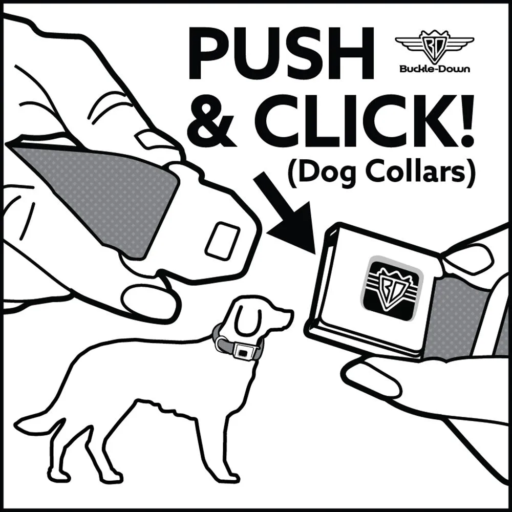 Detroit City Seatbelt Dog Collar - Camo Olive/White
