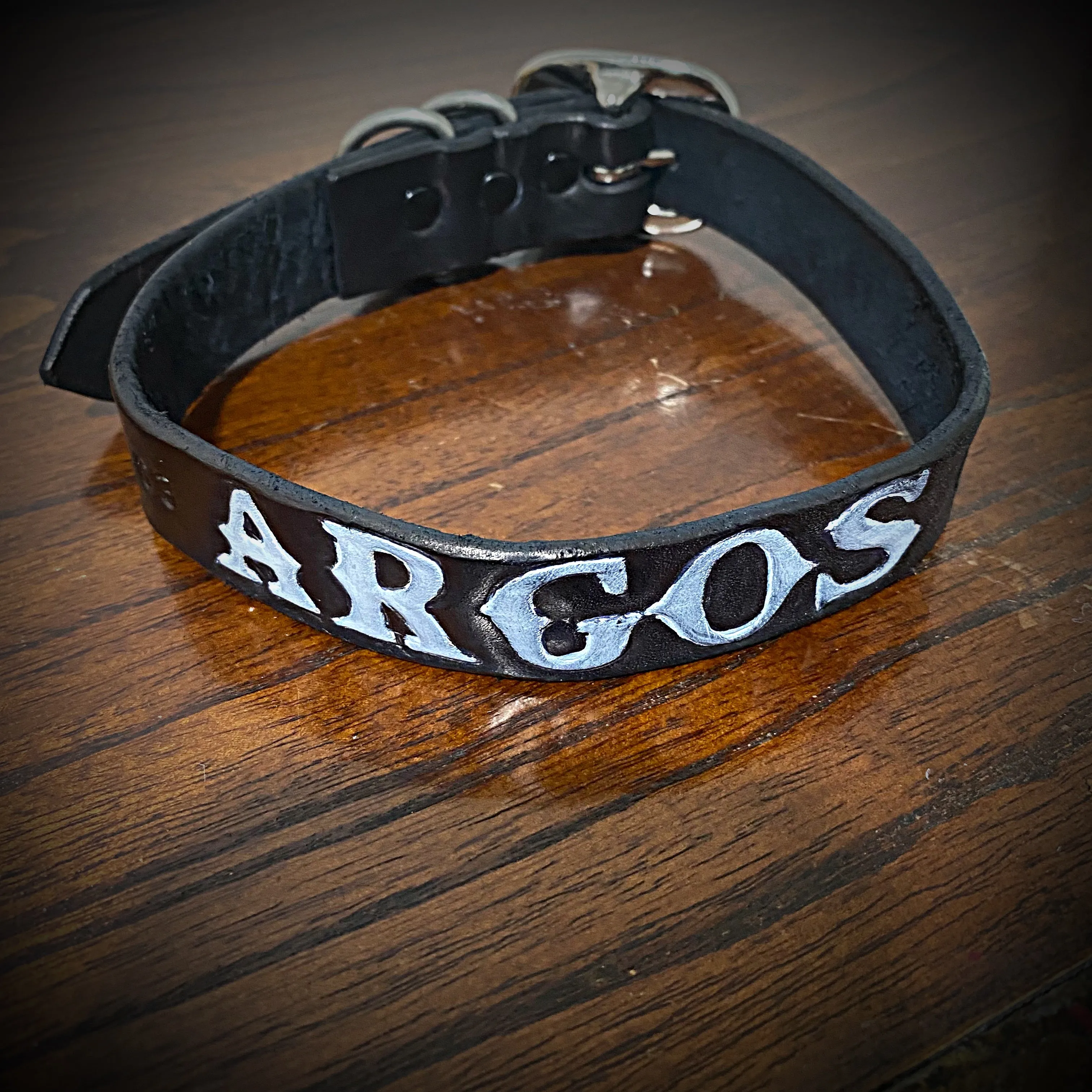 Dog Collar with Custom Art - Black