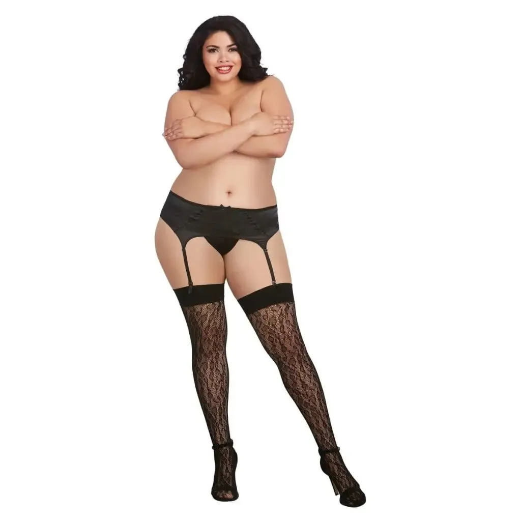 Dreamgirl Leopard Fishnet Thigh Highs