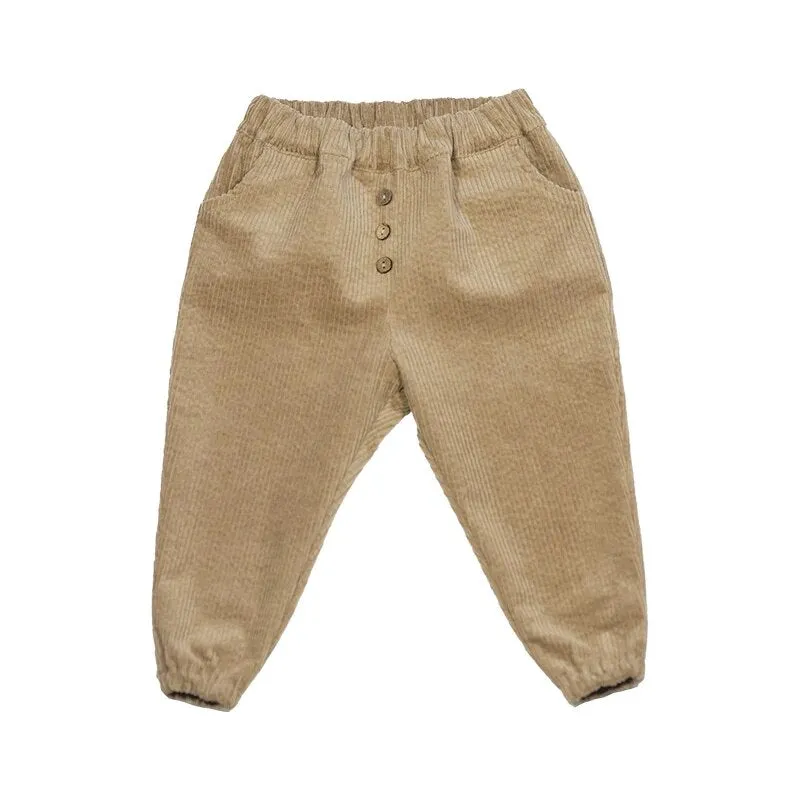 Eilert Corduroy Elastic Cuff Pants With Pockets