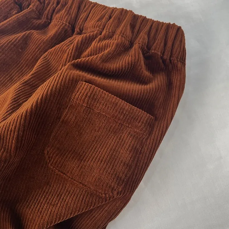 Eilert Corduroy Elastic Cuff Pants With Pockets
