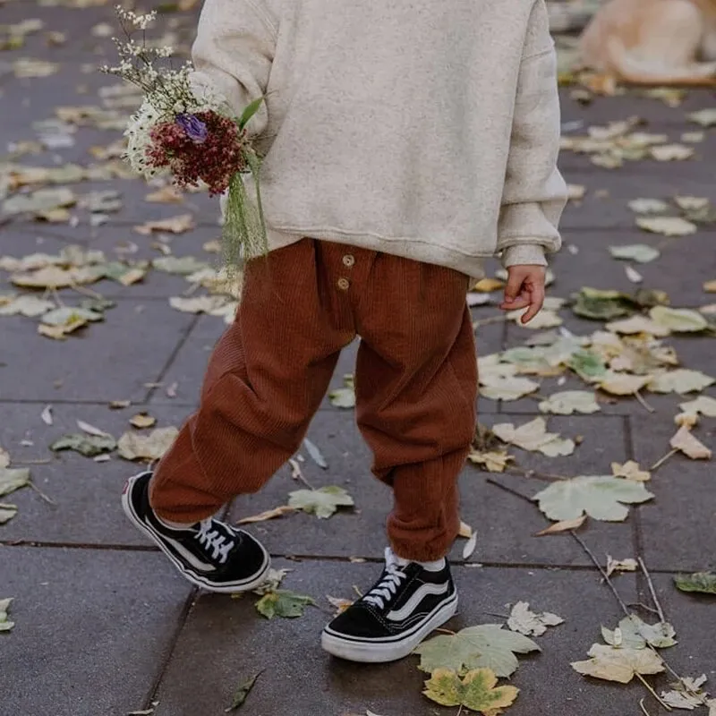 Eilert Corduroy Elastic Cuff Pants With Pockets