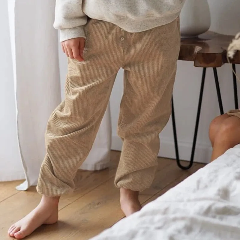 Eilert Corduroy Elastic Cuff Pants With Pockets