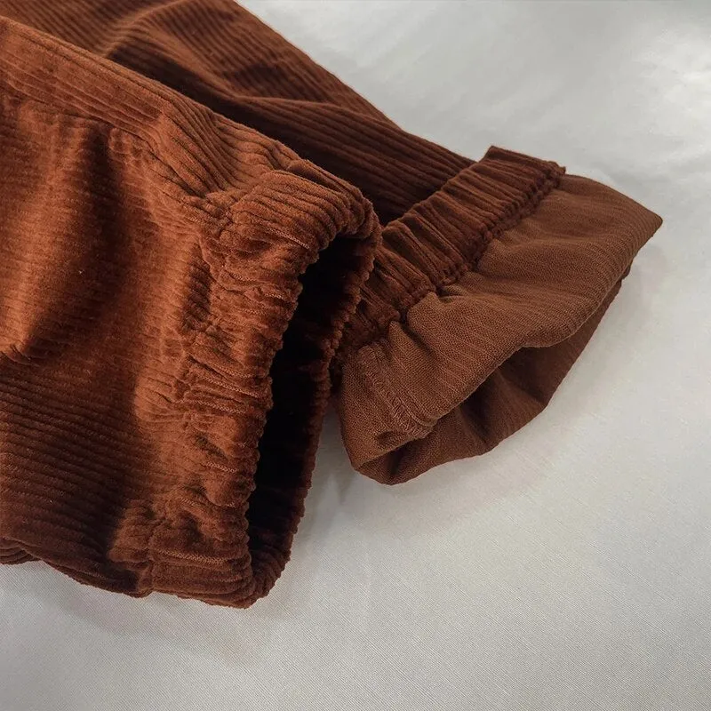 Eilert Corduroy Elastic Cuff Pants With Pockets