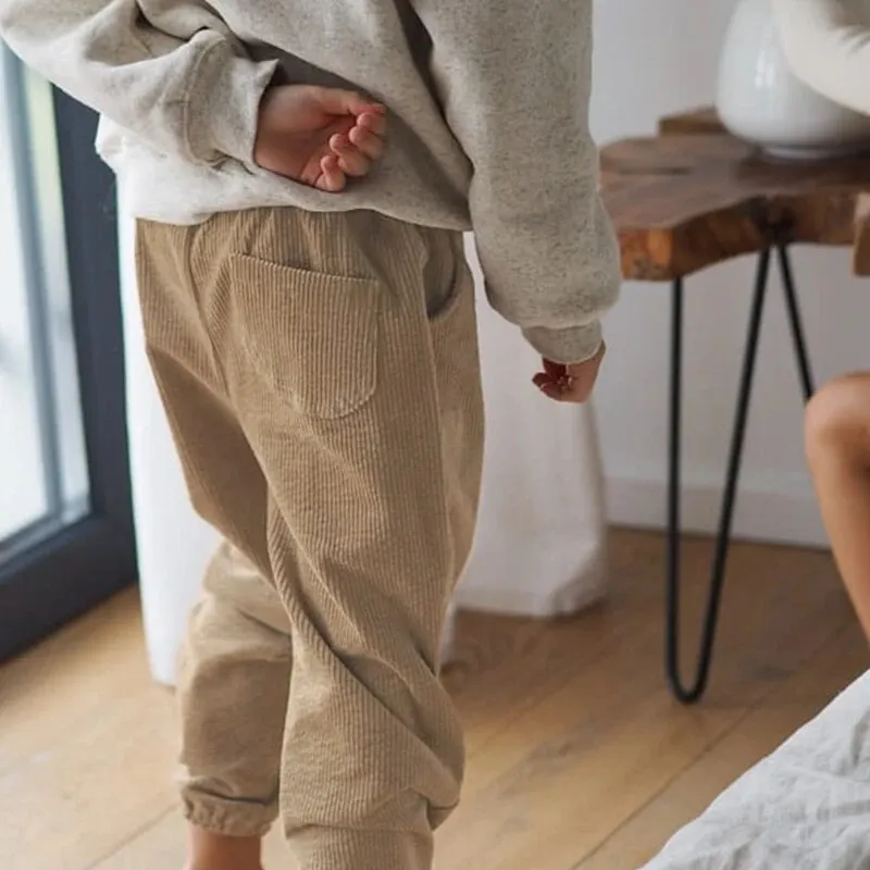 Eilert Corduroy Elastic Cuff Pants With Pockets