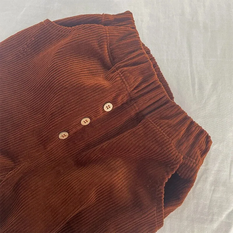 Eilert Corduroy Elastic Cuff Pants With Pockets