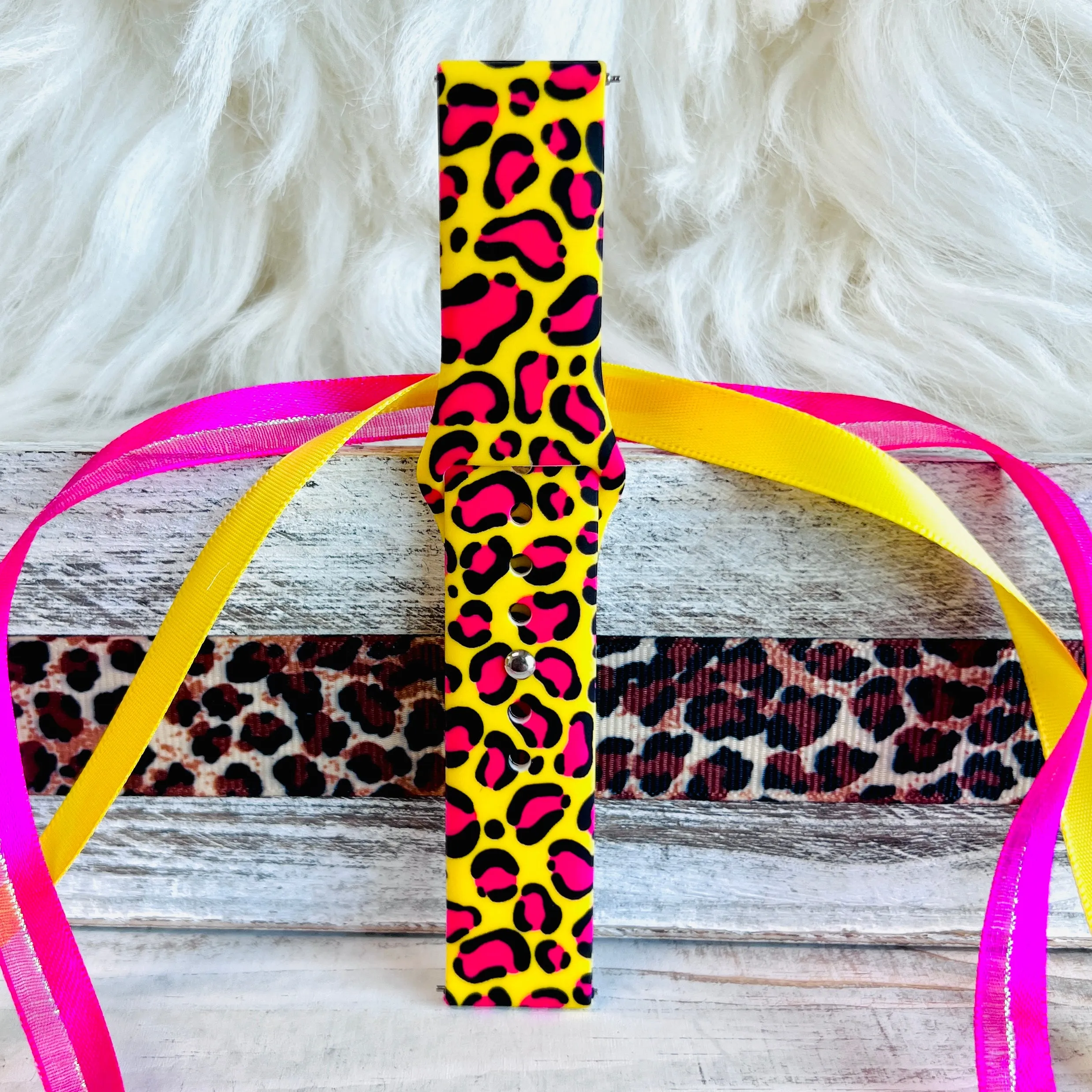 Electric Leopard Print Silicone Band For Samsung Watch