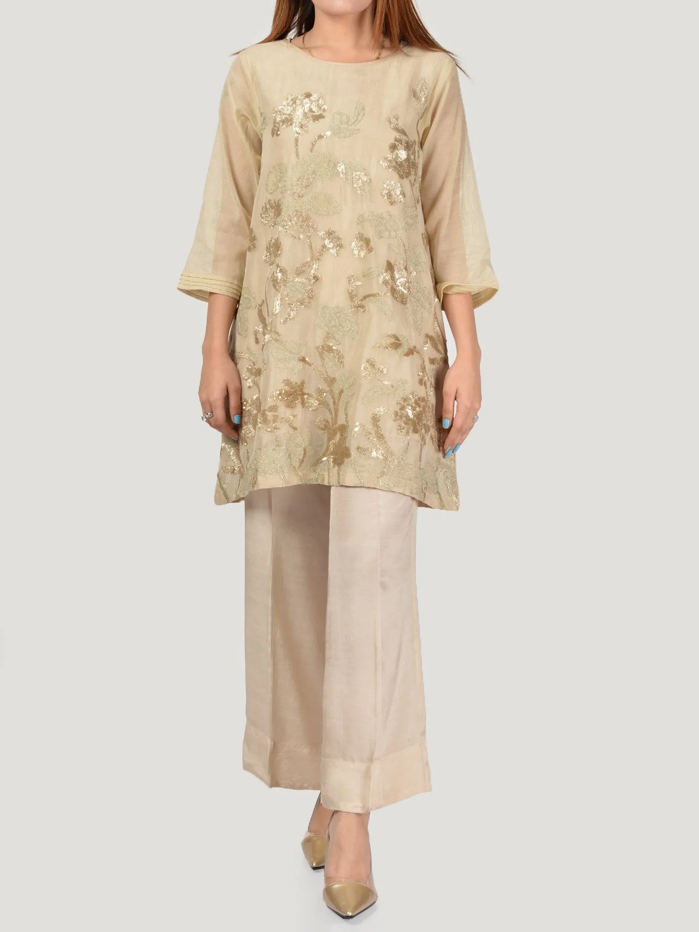 Embellished Net Suit