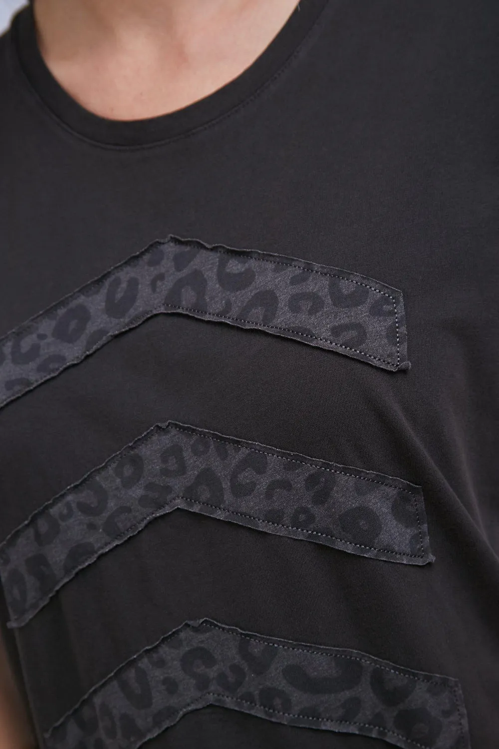 Fast Forward Tee in Washed Black