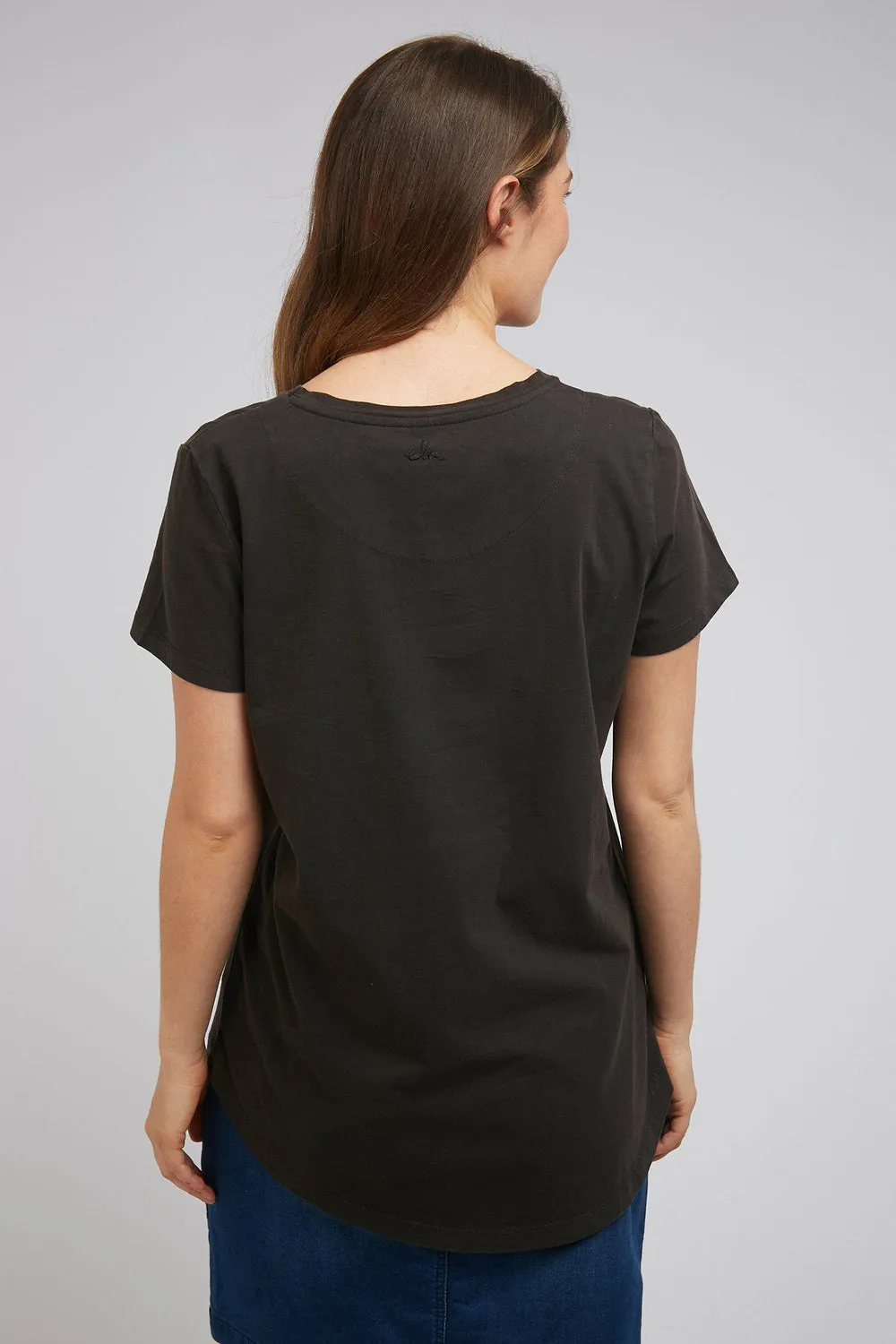 Fast Forward Tee in Washed Black