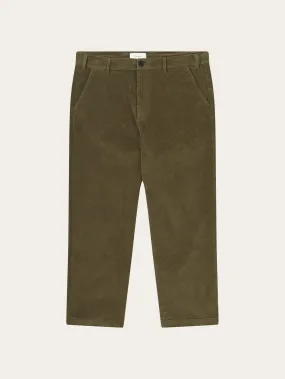 FLINT wide corduroy chino pants - Dark Olive