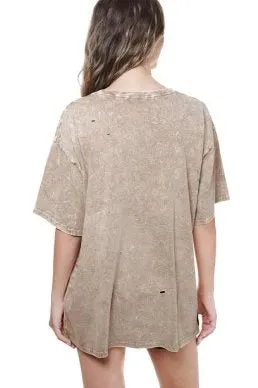 Free Spirit Vintage Leopard Tee Latte