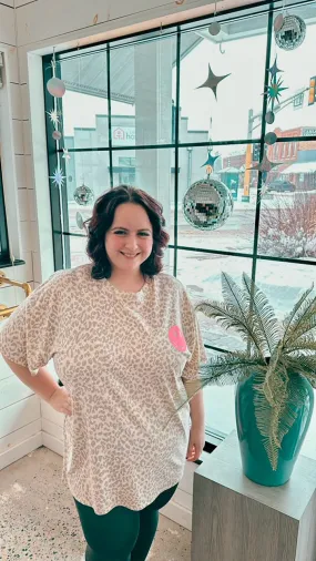 Gabriana Glitter Leopard Top