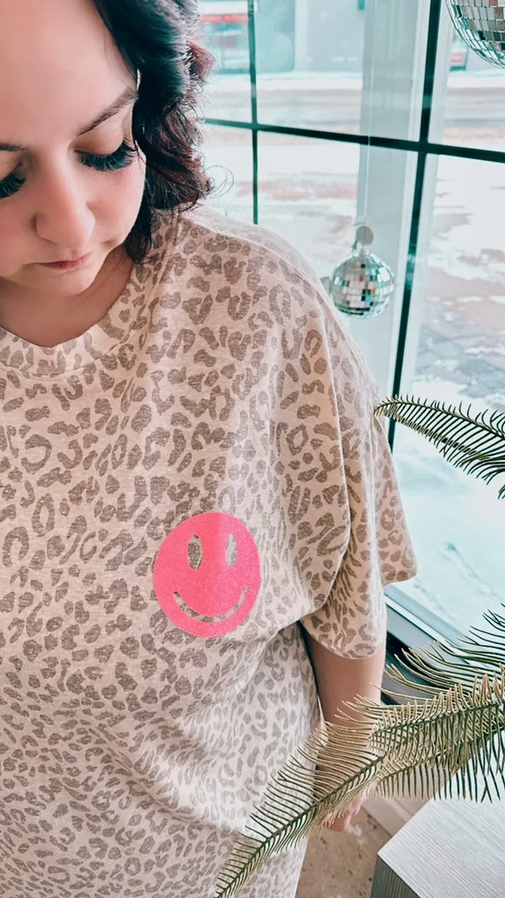 Gabriana Glitter Leopard Top
