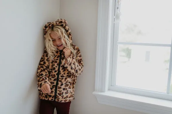 Girls Leopard Jacket with Ears