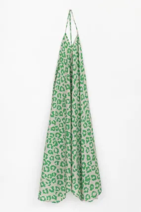 Green Leopard | V-shape Dress