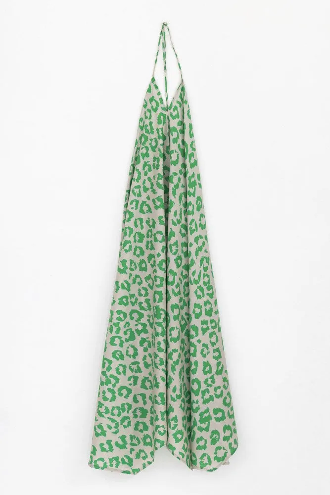 Green Leopard | V-shape Dress