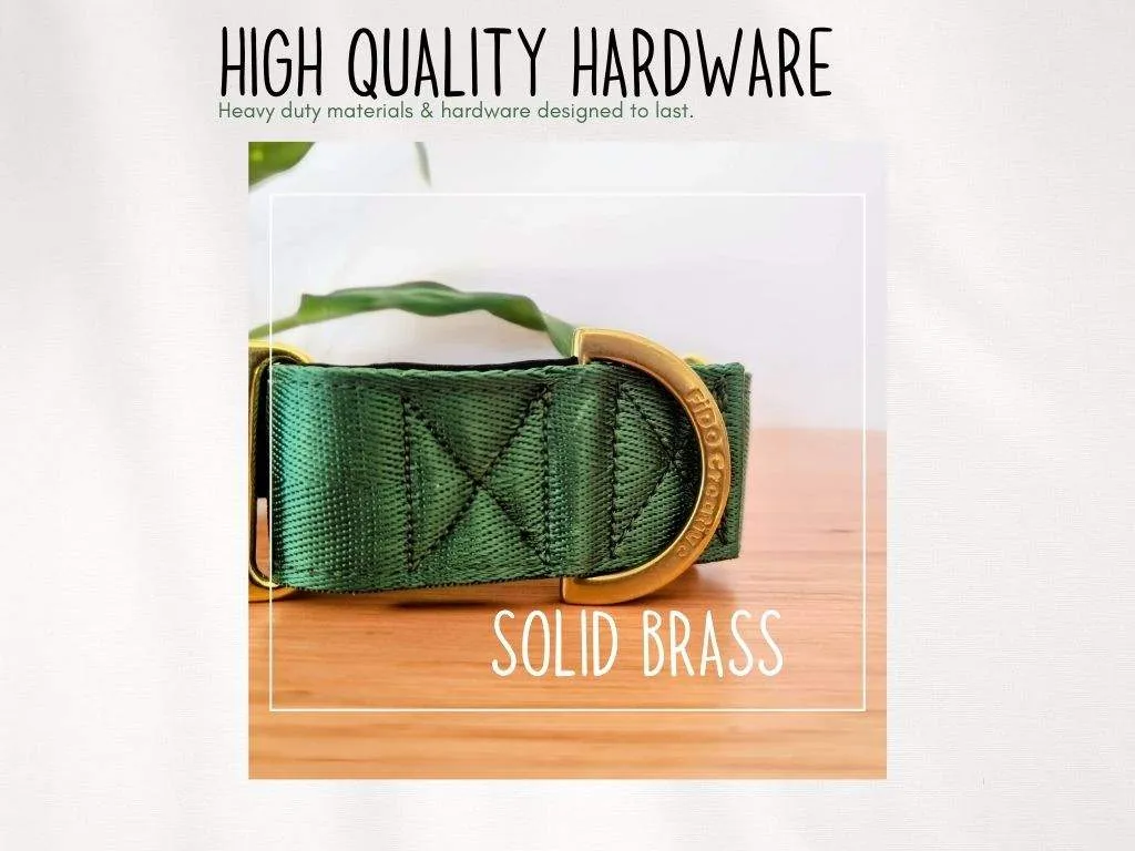 Green Martingale collar - Padded