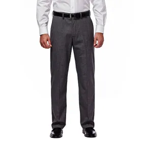 Haggar Mens Classic fit Dress Pants 36 / 30 Grey Solid Stretch