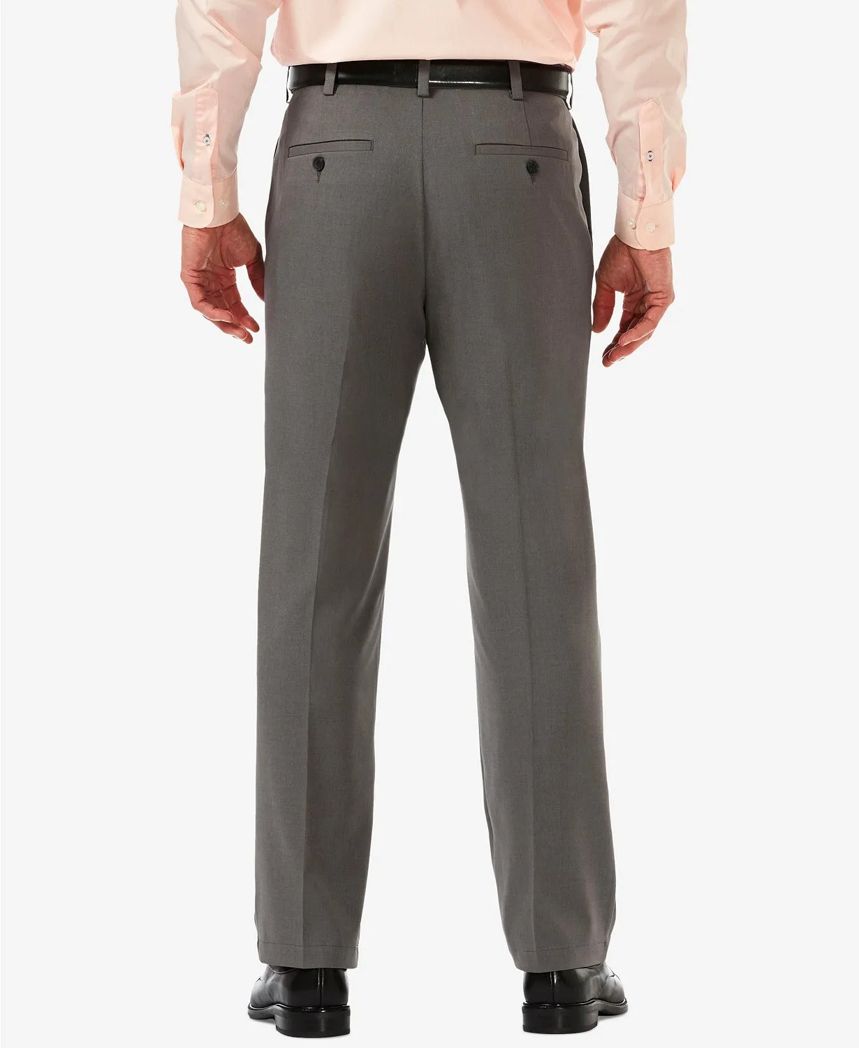 Haggar Mens Classic fit Dress Pants 38 / 34 Grey Solid