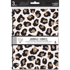 Happy Planner  Leopard Black White Journals | Dot Lined - Graph Grid 3 Pack