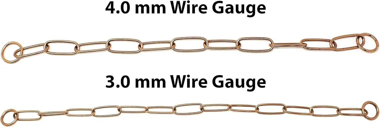 Herm Sprenger Curogan Long Link Fur Saver Dog Training Collar Hypoallergenic Nickel Free No-Pull Slip Chain for Small Medium Large Dogs for Easy Control