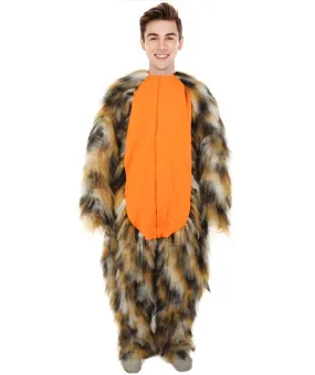 HPO Orange and Brown spotted Leopard Costume  - Long Synthetic Fibers