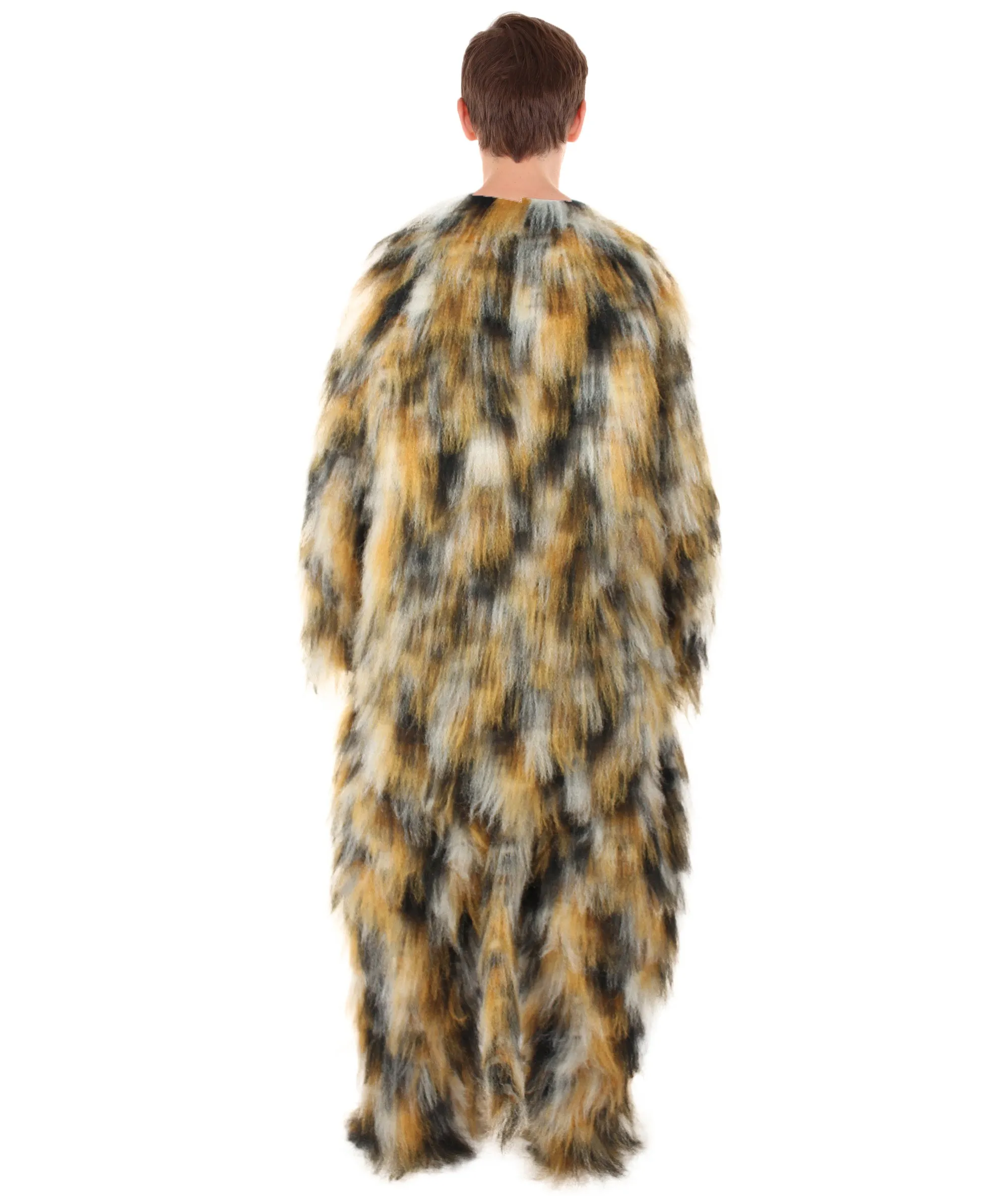 HPO Orange and Brown spotted Leopard Costume  - Long Synthetic Fibers