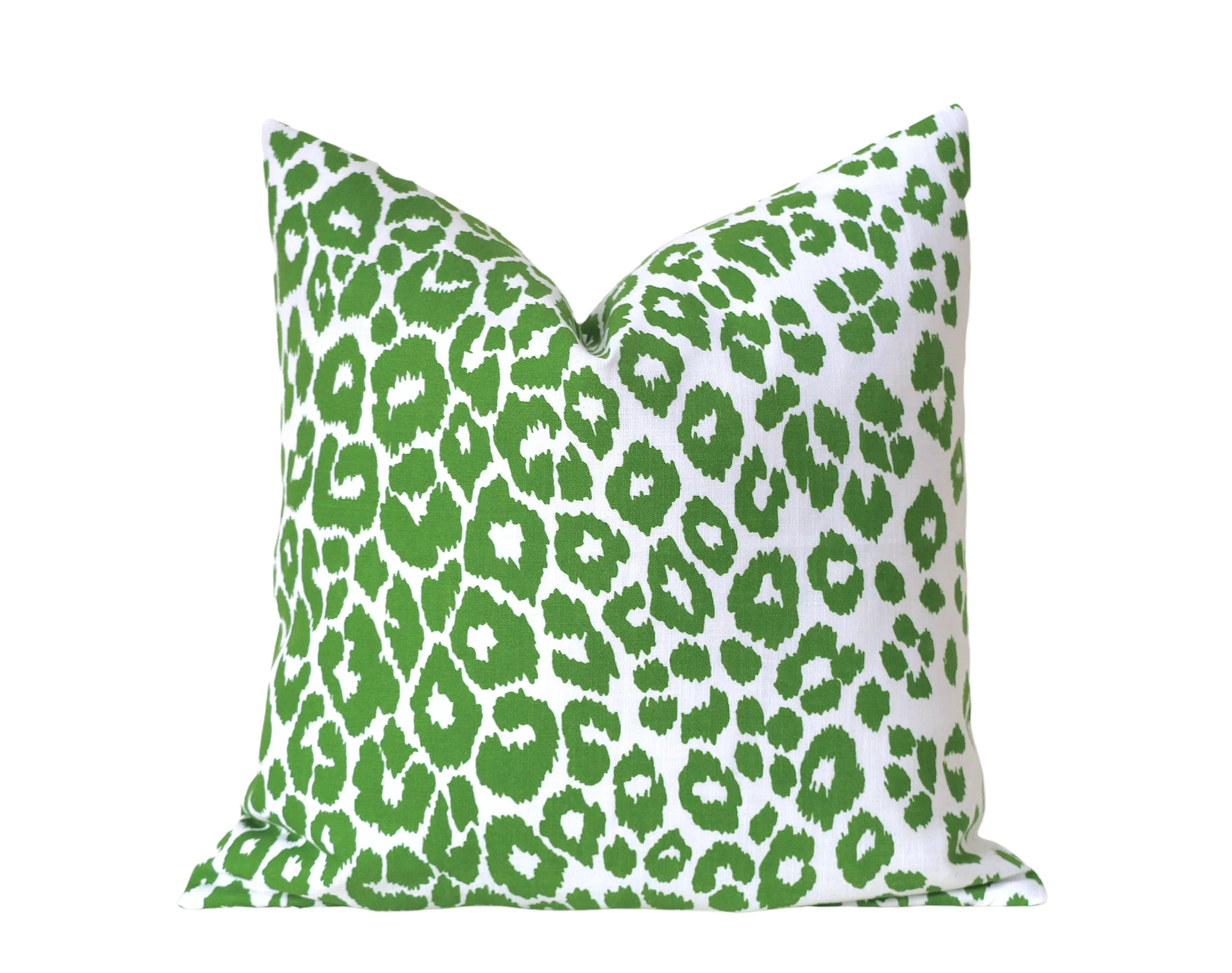 Iconic Leopard Pillow Cover / Available in 5 colors and 10 sizes / Schumacher Sky Leopard Cushion Cover / Green Navy Black Sky Leopard