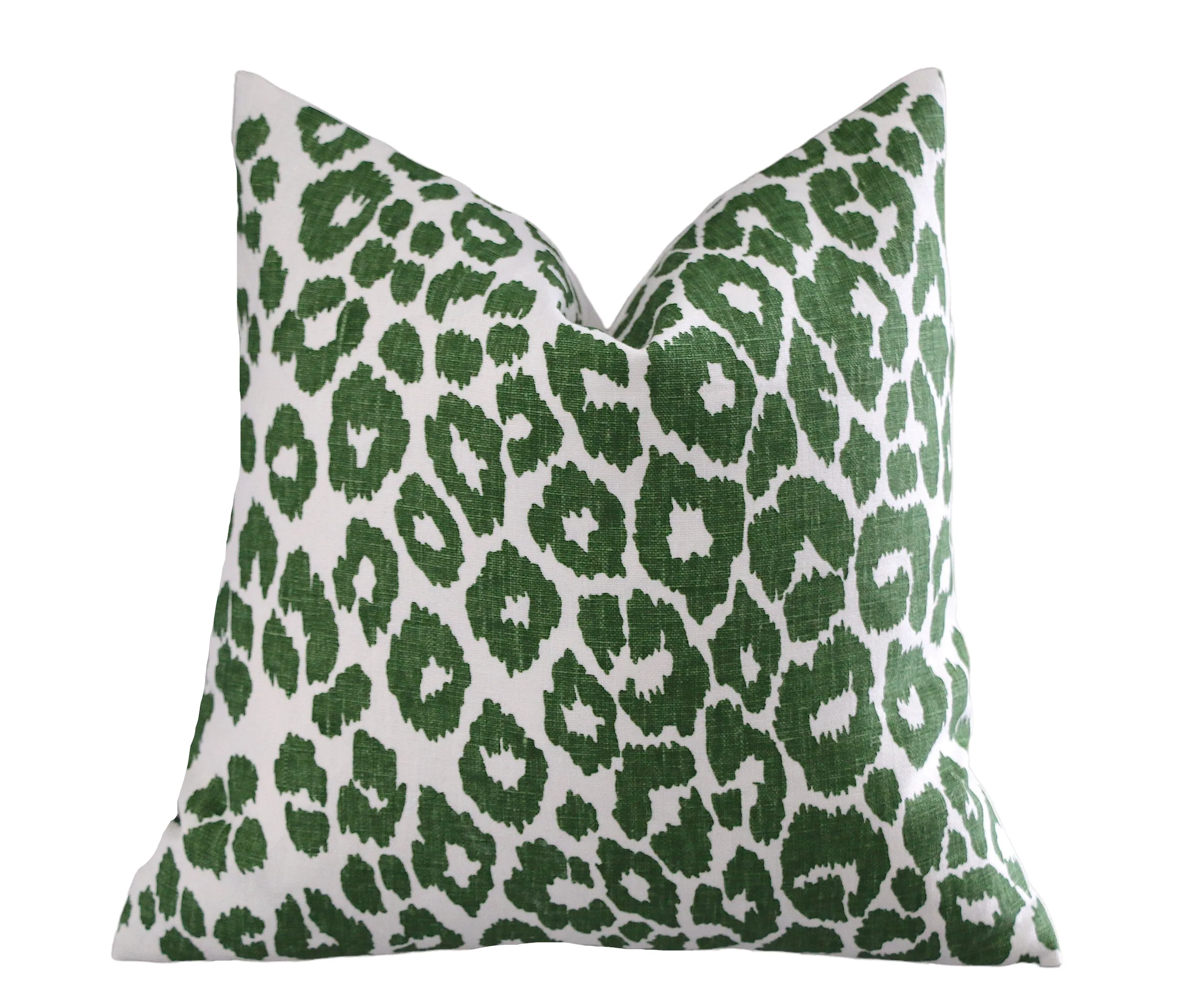 Iconic Leopard Pillow Cover / Available in 5 colors and 10 sizes / Schumacher Sky Leopard Cushion Cover / Green Navy Black Sky Leopard