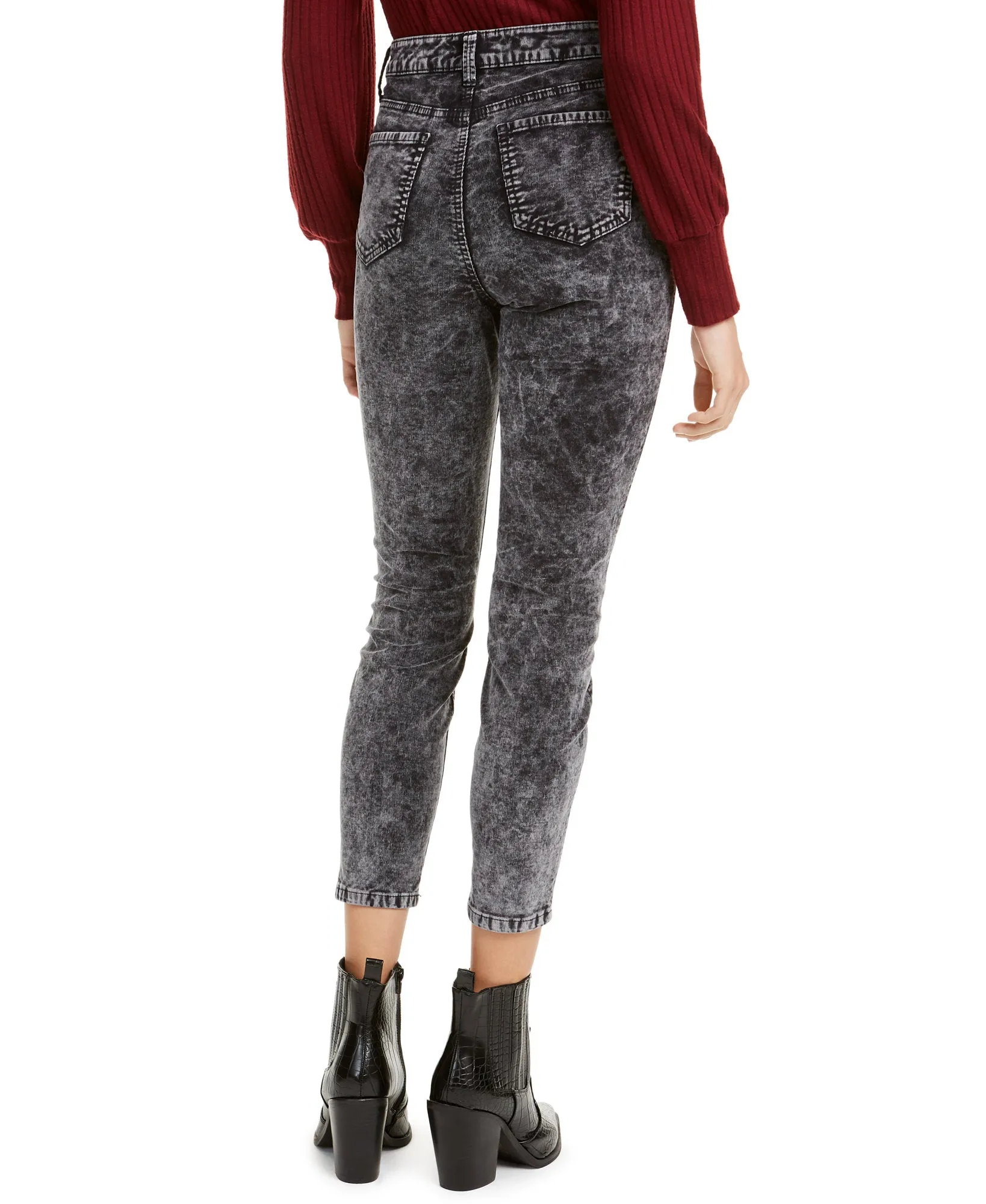 Juniors' Acid-Wash Corduroy Skinny Pants