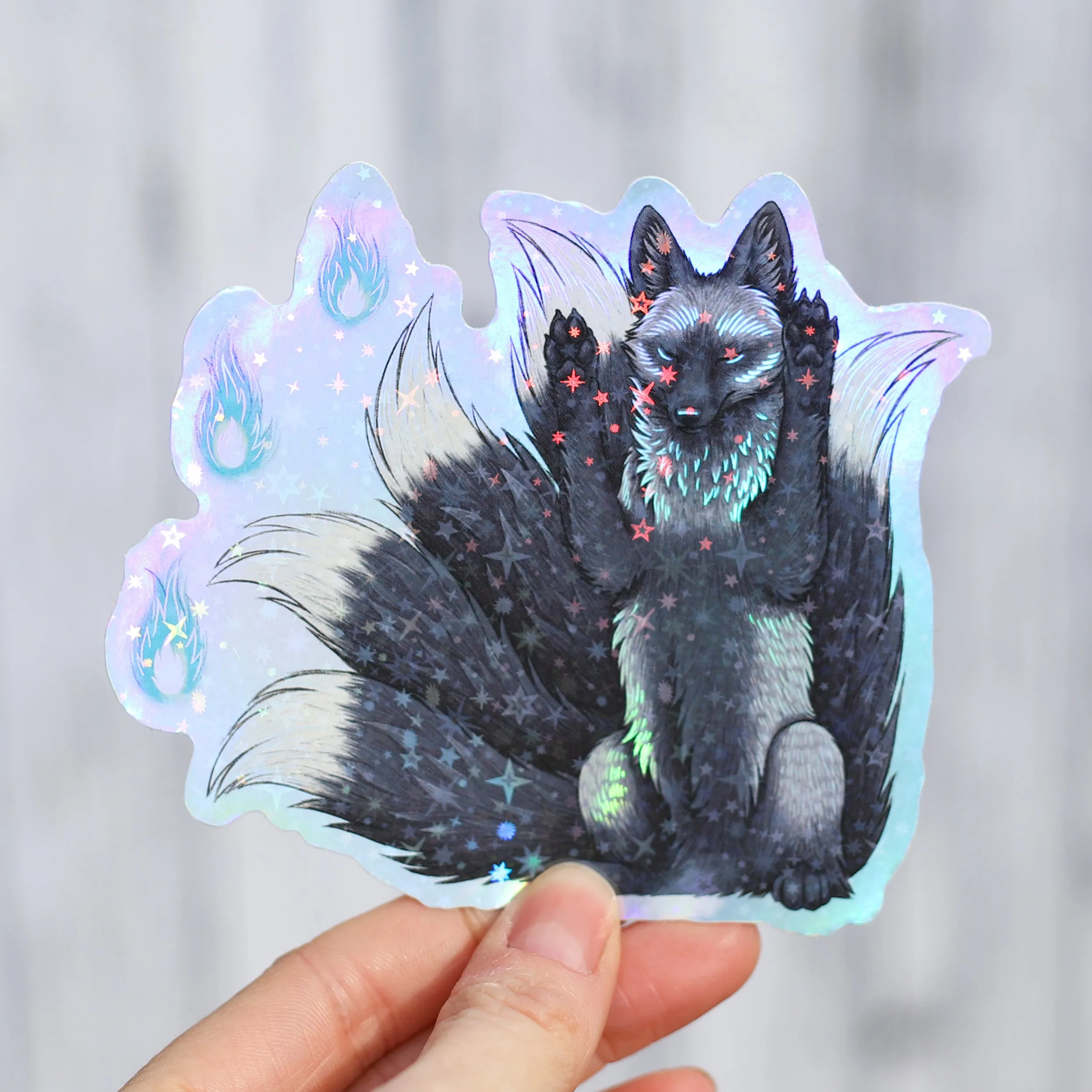 Kitsunebi Holographic Sticker