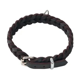 KLIN Braided Soft Leather Collar with Buckle, 18mm wide