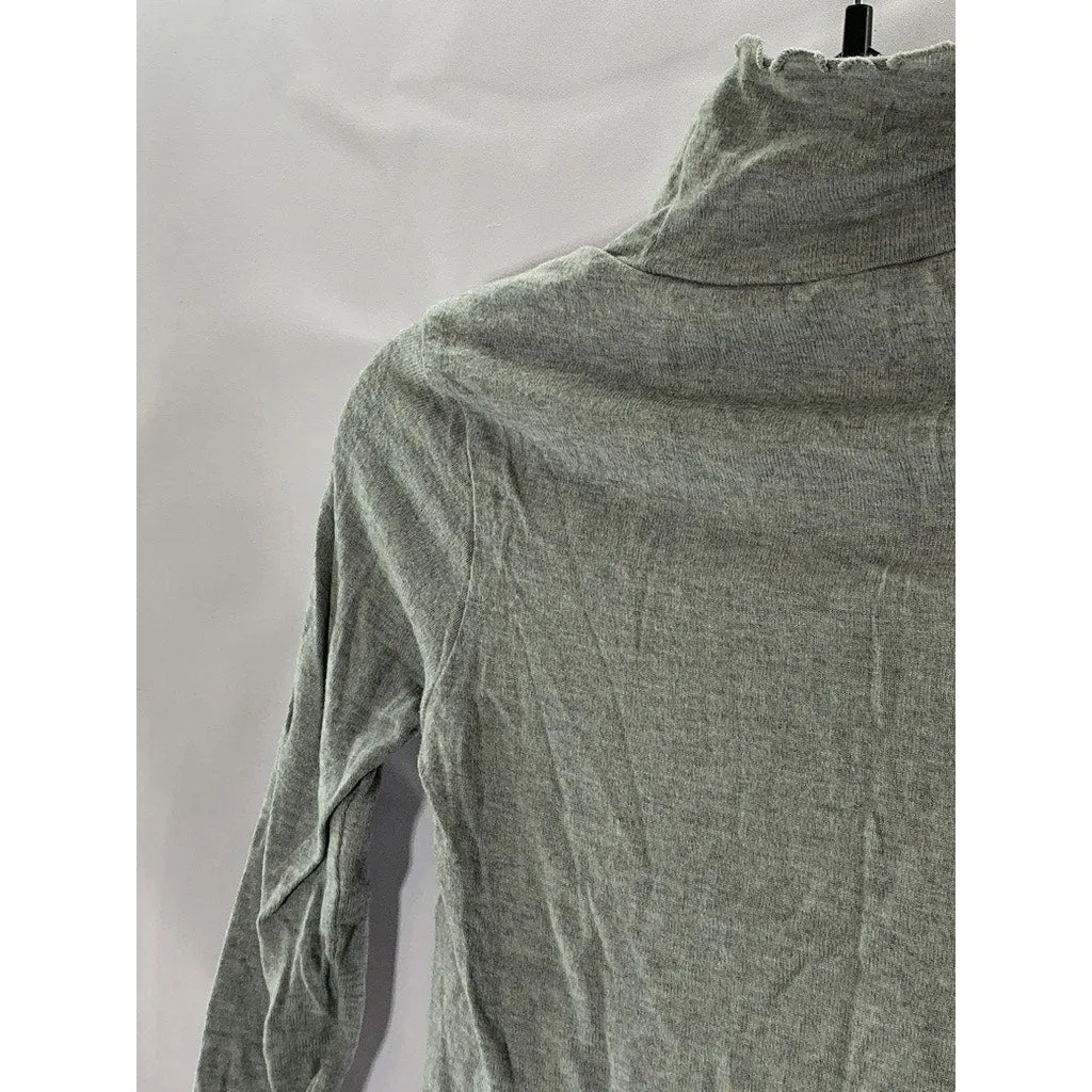 KOTON Women's Gray Lightweight Long Sleeve Turtleneck Top SZ S